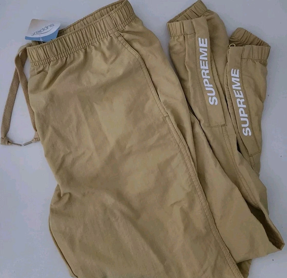 SS21 Supreme Warm Up pants Pale yellow pant size S small Water resistant Supplex