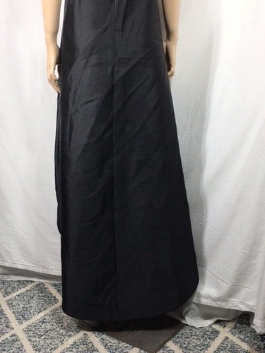 Women's NWOT Calvin Klein V-Neck Pleated High-Low Satin Gown Dress Size 8 - Picture 4 of 7