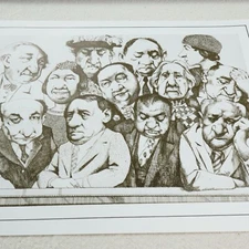 Charles Bragg Vtg Print Jury Box Sardonic Law Humor Court Public Juror Art 80s