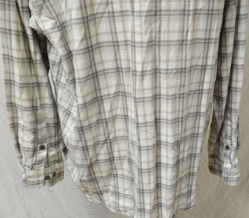 Columbia Sportswear Mens XXL Beige Plaid Long Sleeve Button Down Hike Fish Shirt - Picture 9 of 14