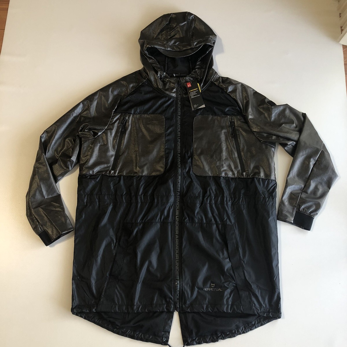 Under Armour Perpetual Men's Print Black Parka Hooded Zipped