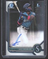 2022 Bowman Chrome #CPA-LC Luis Chevalier Seattle Mariners Auto