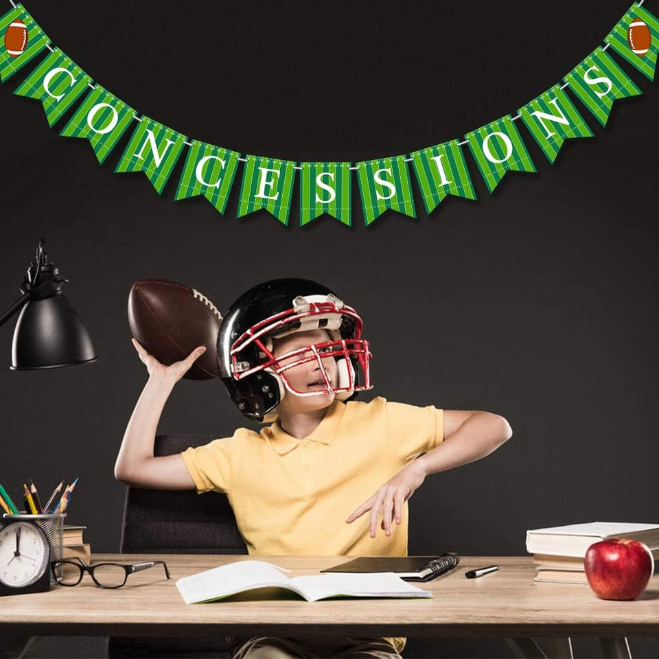 Football Banner Concessions Garland Party Supplies Decoration Sports Game Day Super Bowl Sunday Pre Strung