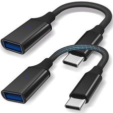 USB C to USB Adapter, OTG USB Type C Male to USB A 3.1 Female Cable, 6.6" 2 Pack