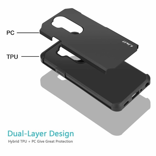 Etui, Coque pour LG G7 ThinQ, G7 Double couche Hybrid Antichoc ,Violet - Photo 5 sur 7