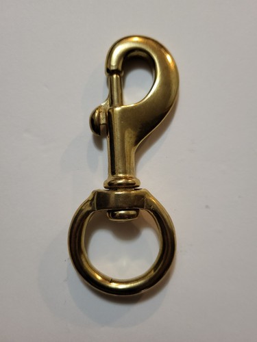 Gancho a presión de latón sólido de 4 3/4"" con ojo giratorio de 1 1/4"" para salón, riñón, correa, cuerda - Imagen 7 de 7