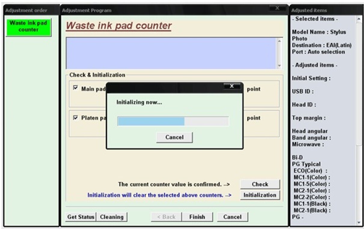 Epson l3060 adjustment program