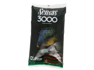 Sensas 3000 Noire Black Groundbait Carp Fishing Dark Ground Bait 1kg 00201