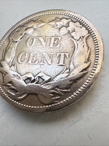 1858 Flying Eagle Cent Penny schöne Münze gereinigt - Bild 5 von 7