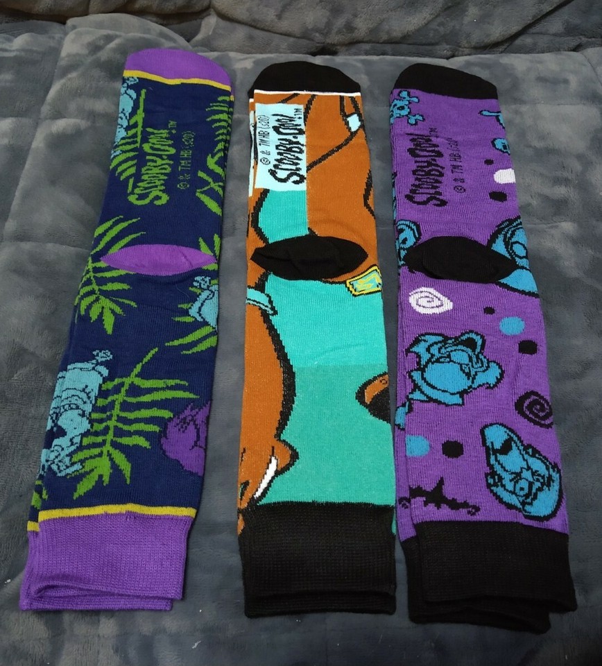 scooby-doo-crew-socks-size-8-12-novelty-dress-up-socks-mens-womens-ebay