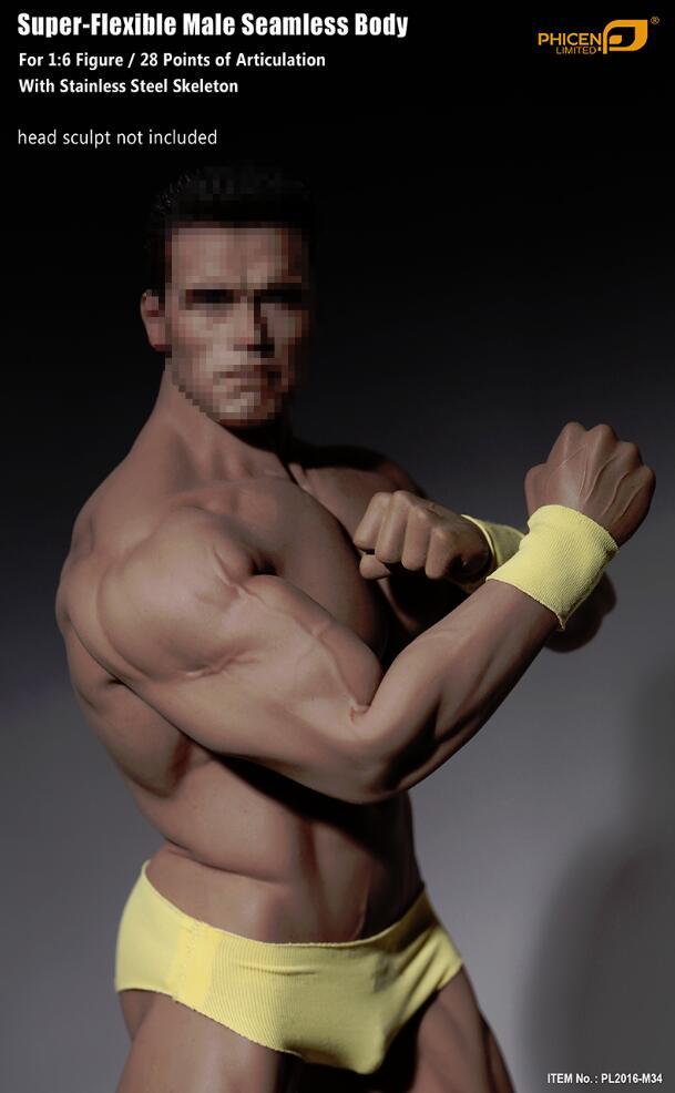 1/6 Phicen PL2016-M34 Flexible Seamless Male Super Muscular Body