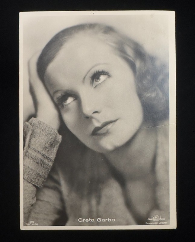 RARE Greta Garbo MGM Large 1931 Postcard - Finland Stamp - Actress Hollywood
