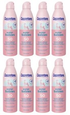 Lot of 8 New - Coppertone Water Babies Sunscreen SPF 50 - 6 Oz - Exp 06/25