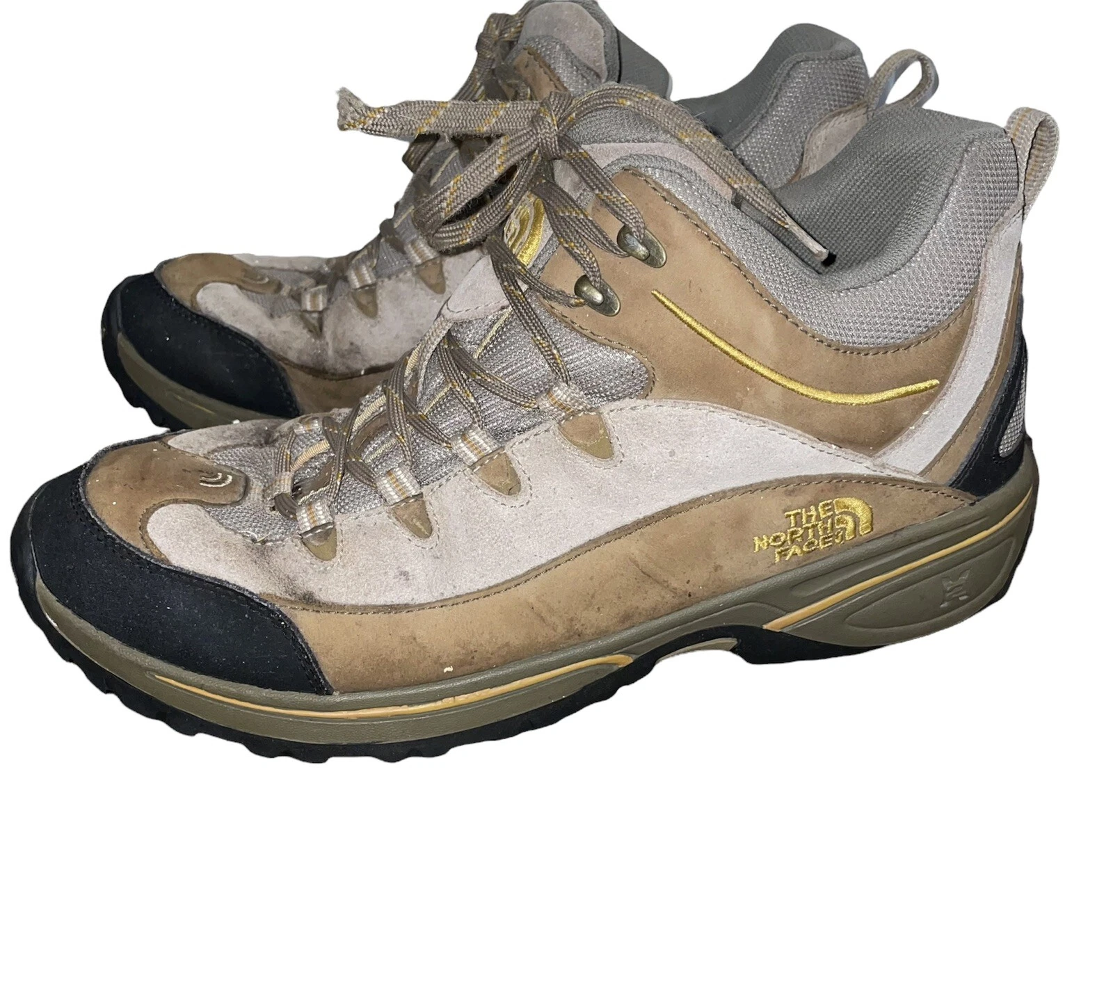 Men's THE NORTH FACE Brown And Tan Mid X2 Hiking Camping Outdoors Boots 13