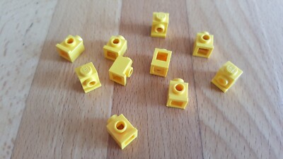 10 gelbe Lego Basic Lampen Steine, 1 x 1 (4070) (S379)