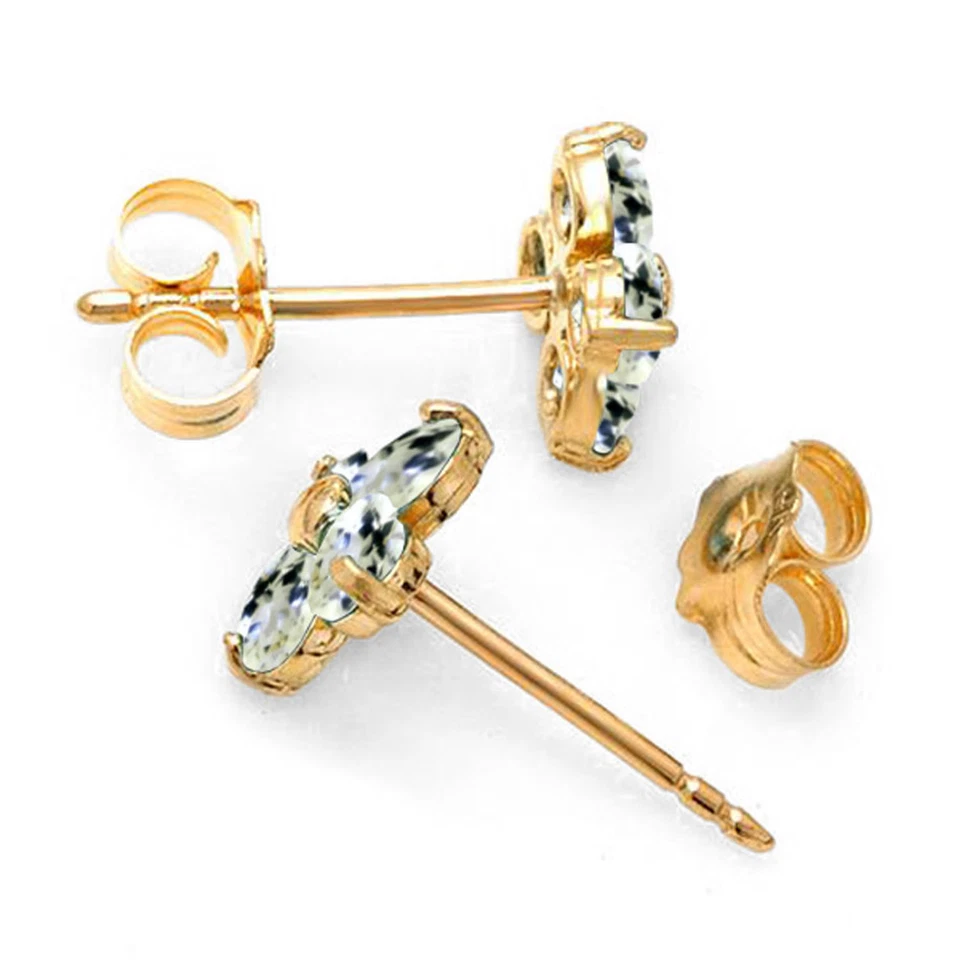 Brincos de ouro maciço 14K com tanzanita natural 1,15 quilates - Imagem 3 de 4