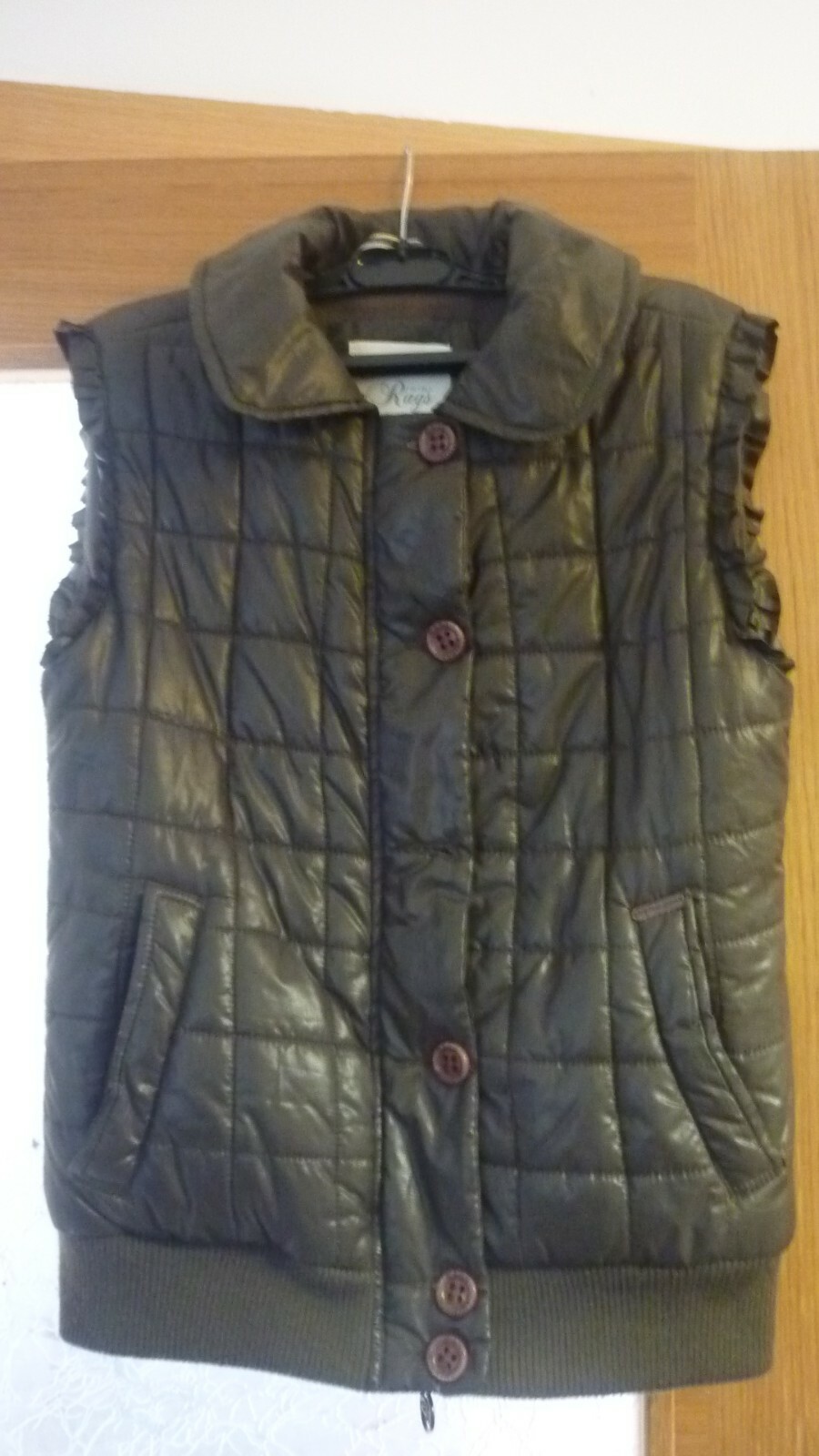 precioso chaleco tipo plumifero mujer talla s 36 38