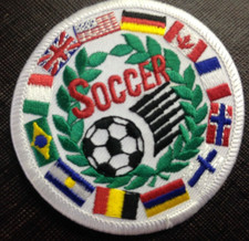 International world soccer Teams patch embroidered round flags