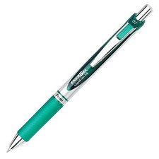 BL77D Pentel EnerGel Deluxe RTX Liquid Gel Pen, 0.7mm Med, Green Ink, Pack of 1
