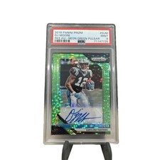 2018 Panini Prizm D.J. Moore Rookie Autographs Neon Green Pulsar #RA-DJM PSA 9