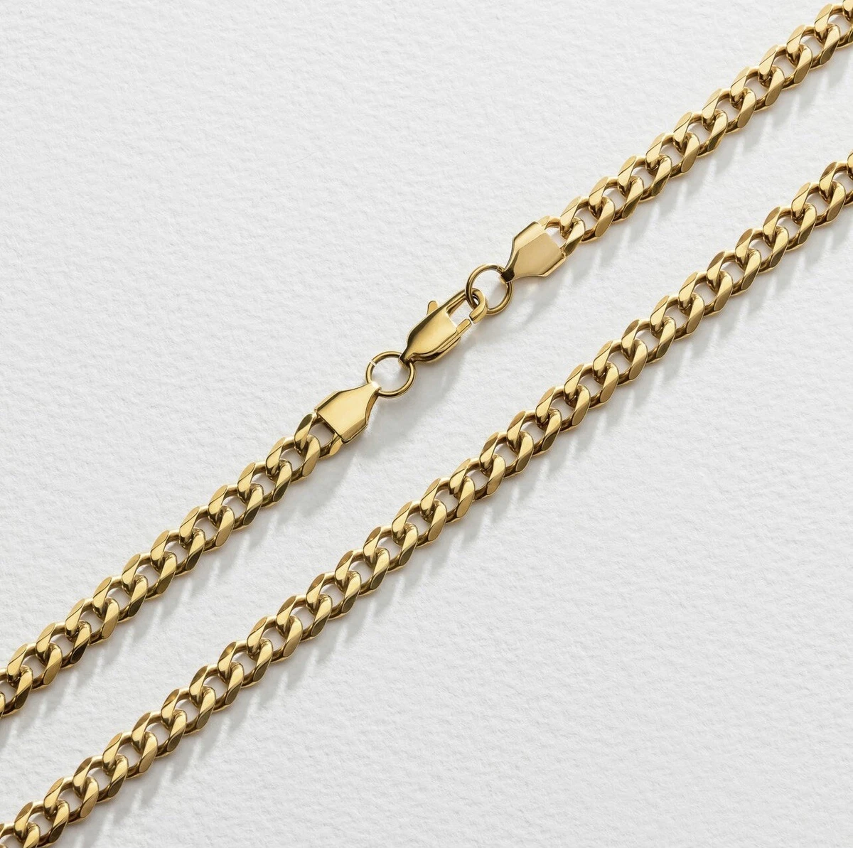 Revere men's gold colour stainless steel curb best sale chain