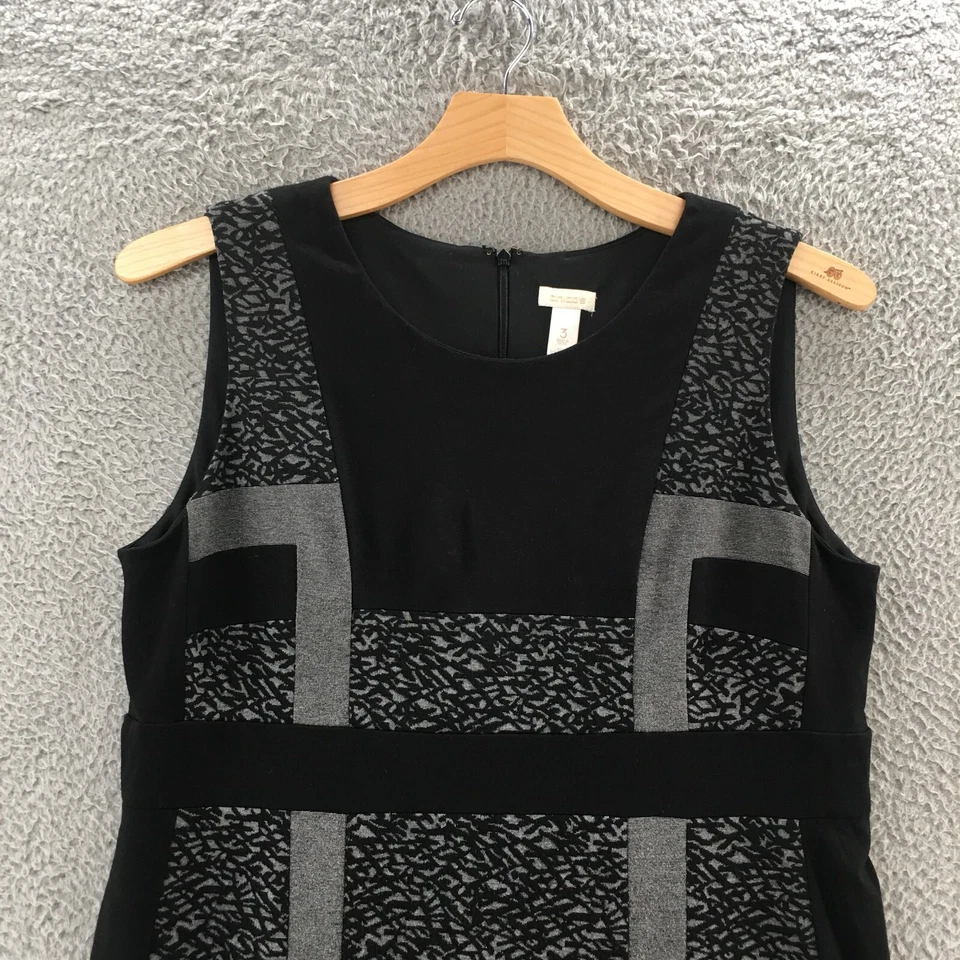 Vestido Vaina Chicos Para Mujer 3 Negro Sin Mangas Cuello Redondo Espalda Cremallera Hasta la Rodilla Foto 2 de 4