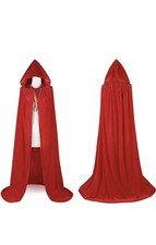 Long Hooded Cloak Robe Witch Capes Fancy Halloween Costume