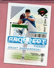 Grant Shepardson 2024 Panini Prospect Edition Prospect Ticket Blue 172/199