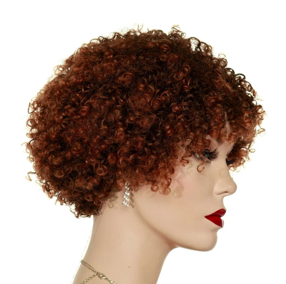 Peluca rizada keona 100 % cabello humano de color sepia T1B.30 -ÚLTIMA - EXHIBICIÓN Foto 2 de 4