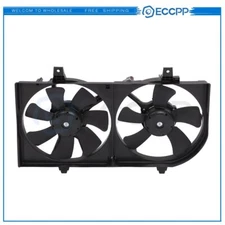 Radiator Condenser Cooling Fan Assembly For 2000-2001 Nissan Sentra