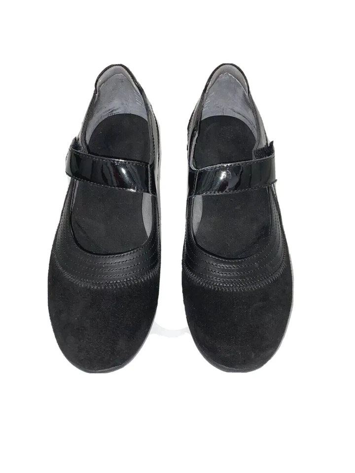 Ortesis Drew para mujer de gamuza negra Mary Jane talla 8 charol Génova Foto 3 de 4