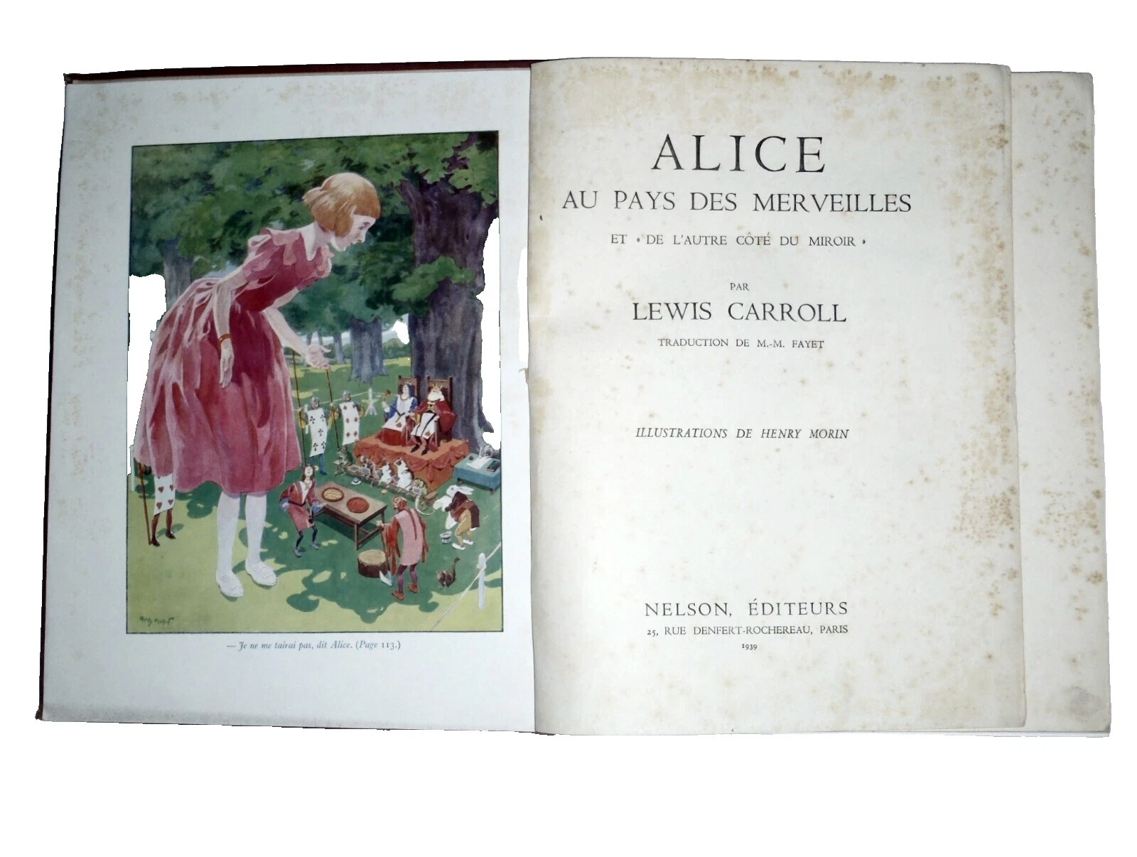 Alice in Wonderland Children's Antiquarian & Collectible Books in French