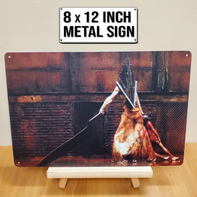 Silent Hill Pyramid Head metal wall sign 8x12 inch horror movie video game room