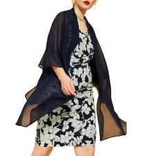 Persona Poncho Sala da Donna Spolverino in Georgette Blu tg M -39%  1731019