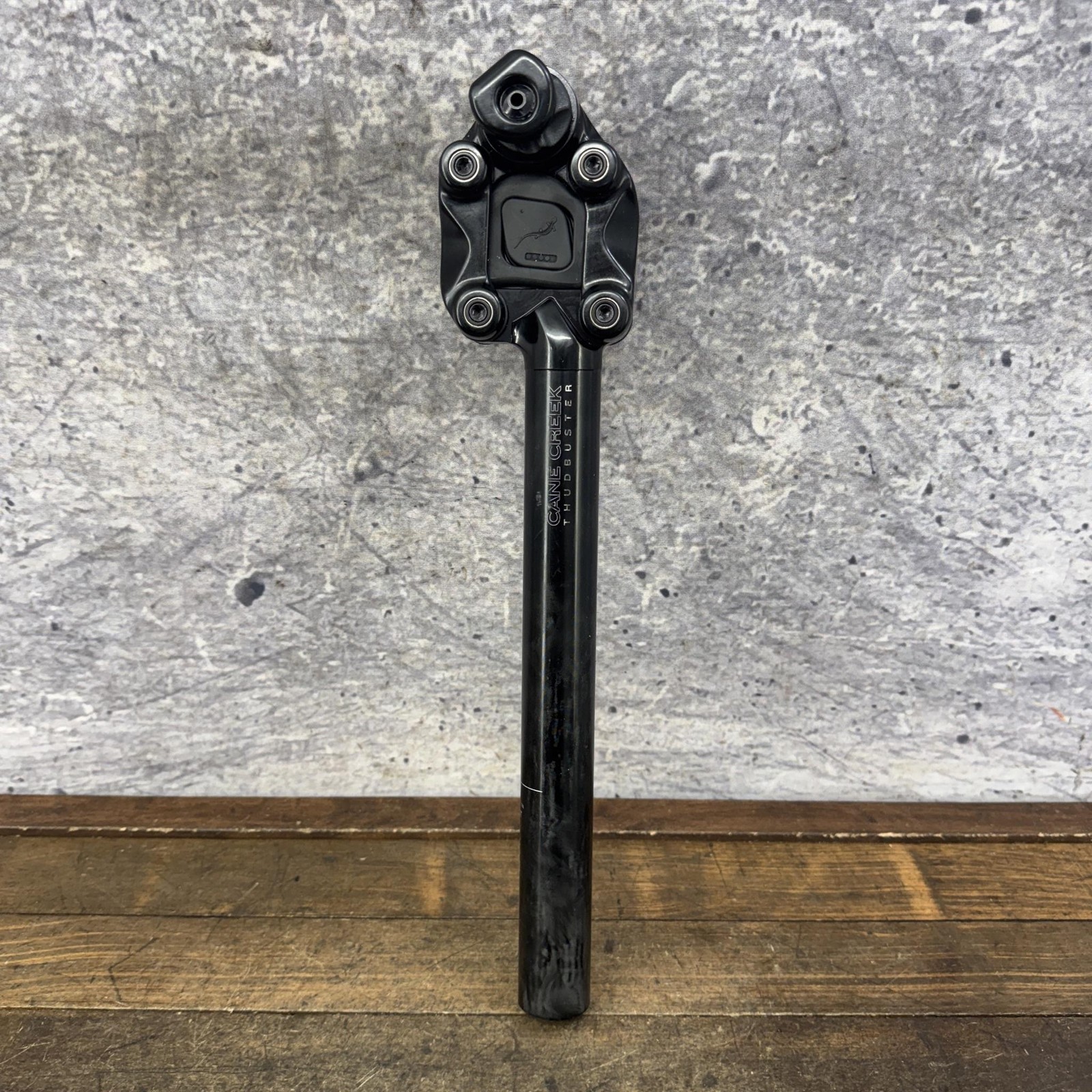 (Used) Cane Creek Thudbuster Parallelogram Suspension Seatpost 31.6mm Black 15in Alloy (94.99 USD) (Used) Cane Creek Thudbuster Parallelogram Suspension Seatpost 31.6mm Black 15in Alloy (94.99 USD)