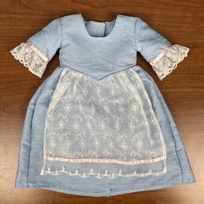 American Girl Elizabeth Doll Tea Lesson Dress Only Retired Blue Lace Pink - Nice
