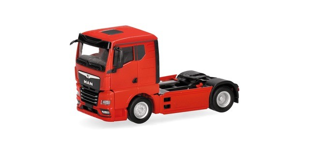 Herpa 320542 - 1:87 MAN TGX GN Tractor Unit 2 Axles, Red - New