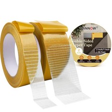 Double Sided Rug Tape Heavy Duty Non Slip Strong Hold Removable 2Rolls 66ft
