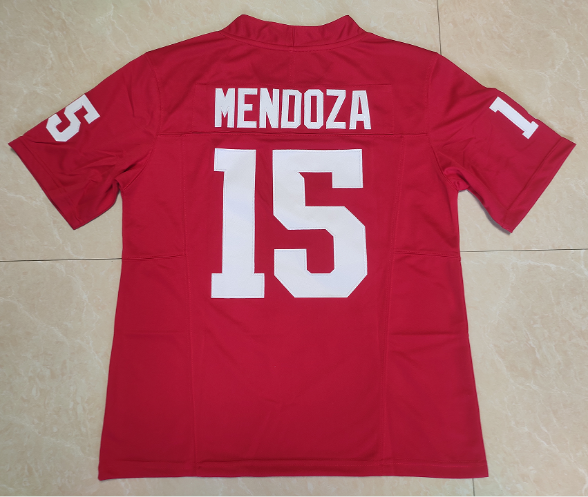 Fernando Mendoza 15 Indiana Hoosiers Red Jersey, 2026 Playoff