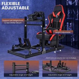 Minneer 3060Aluminum Profile Racing Simulator Cockpit with Seat Fit Logitech G29