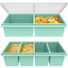 Silicone Soup Freezer Molds with Lids, 2 Cup 1 Cup Combo, Soup Container St...