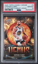 2025 TOPPS COSMIC CHROME STEPHEN CURRY PLANETARY PURSUIT-VENUS #3 PSA 10 GEM MT