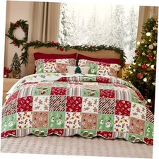 Christmas Quilt Queen Size - Red Quilts for Queen / Full 04 - Christmas Red
