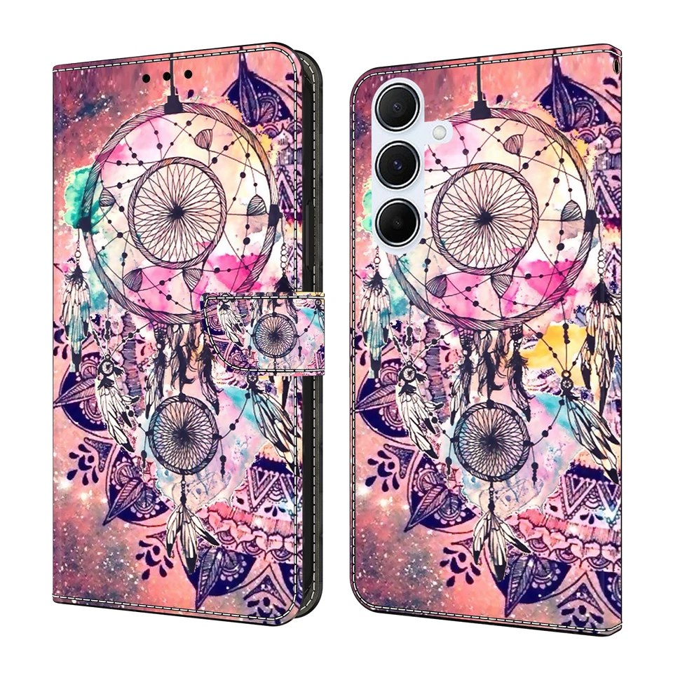 For Samsung Galaxy J3 J5 J7 Nxt J7 Core J4 J6 + Patterned Leather Magnetic Case  - Image 4 of 4