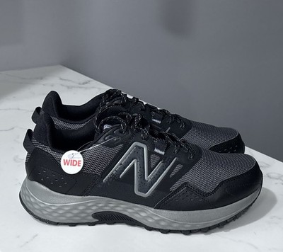 New Balance 410v8 Mens 9 Wide 4E Trail Running Shoes Black Gray MT410LB8
