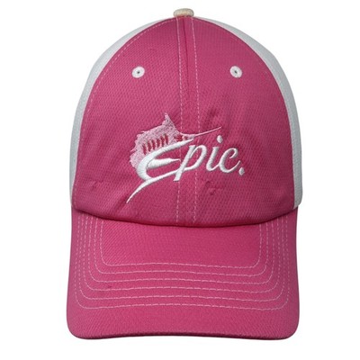 Epic Strapback Hat Pink One Size Adjustable Embroidered Vent Holes