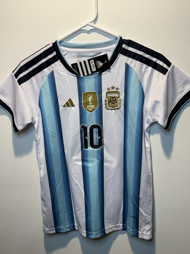 New! Lionel Messi #10 Youth Medium Size 26 Argentina National Team Soccer Outfit