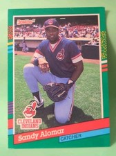 1991 Donruss Sandy Alomar Jr. #489 1 White Stripe on Rt Bdr - Cleveland Indians