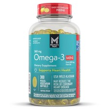 Member's Mark Omega-3 360mg Wild Alaskan Fish Oil – 300 Mini Softgels – USA Made