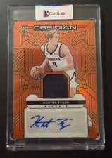 HUNTER TYSON 2023-24 Panini Obsidian Orange Rookie Patch Auto #RJI-TYS 29/75